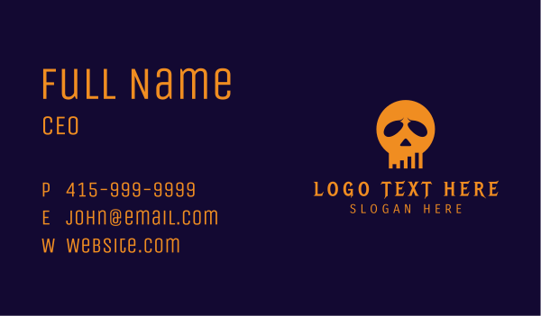 Skull Statistics Business Card Design Image Preview