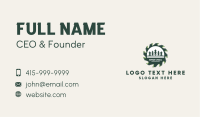 Pine Forest Saw Emblem  Business Card Image Preview