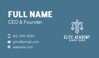 White Scale Judiciary  Business Card Image Preview