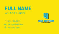 Playful Block Number 4 Business Card Preview