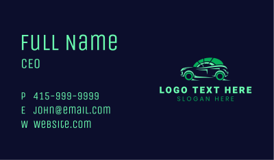 Green Vehicle Speedometer Business Card Image Preview