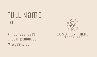 Fashion Western Woman Business Card Image Preview