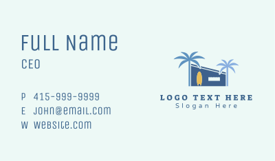 Blue Beach House Business Card Image Preview