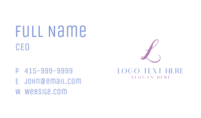 Luxe Lifestyle Letter Business Card Image Preview