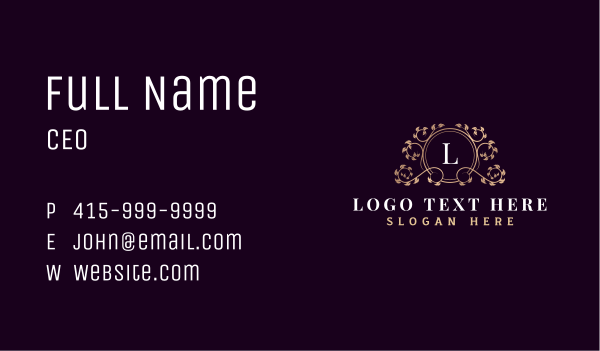 Luxury Nature Decorative Business Card Design Image Preview
