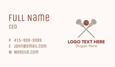 Lacrosse Sports Team  Business Card Image Preview