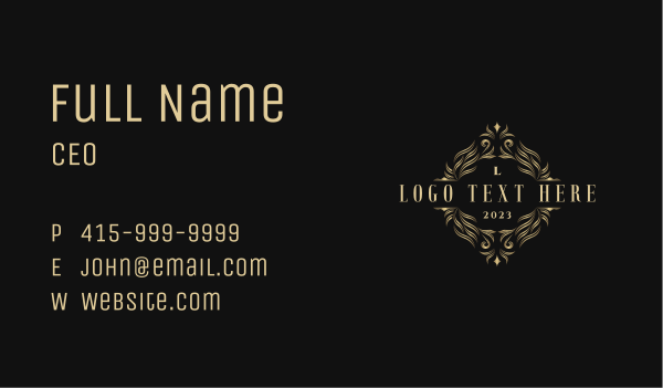 Luxury Royalty Ornamental Business Card Design Image Preview