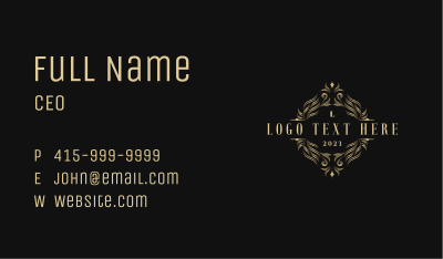 Luxury Royalty Ornamental Business Card Image Preview