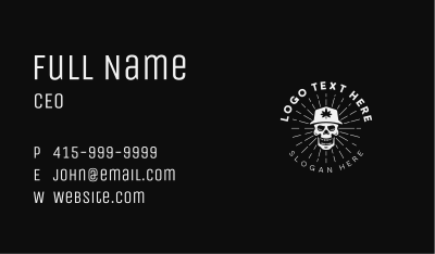 Organic Marijuana Skull Business Card Image Preview