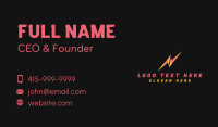 Electric Bolt Letter N Business Card Design