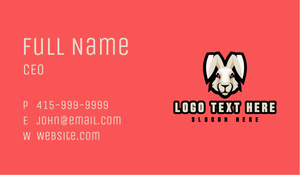 Wild Hare Rabbit Mascot Business Card Design Image Preview
