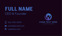 Gradient Circle Letter W Business Card Image Preview