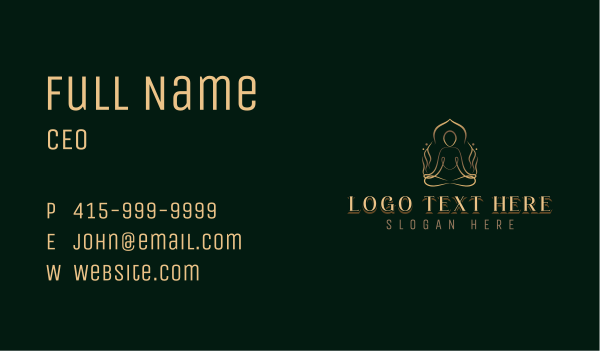 Yoga Wellness Meditation Business Card Design Image Preview