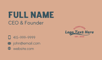 Vintage Generic Wordmark Business Card Image Preview