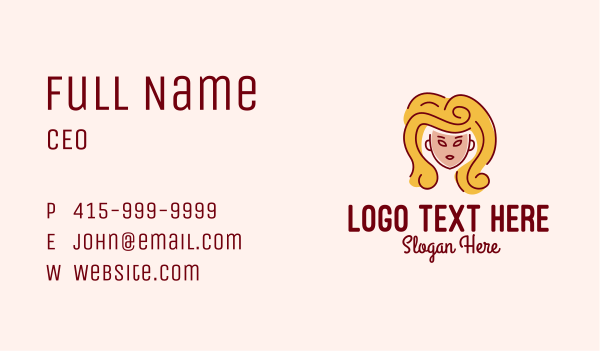 Big Hair Lady Salon  Business Card Design Image Preview