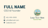 Summer Outdoor Camping  Business Card Design