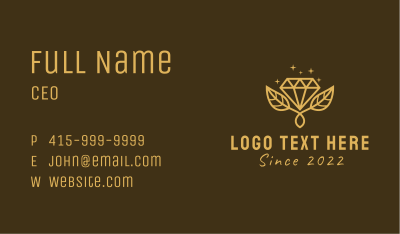 Golden Diamond Plant  Business Card Image Preview