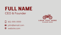 Red Steampunk Motorcycle Business Card Image Preview