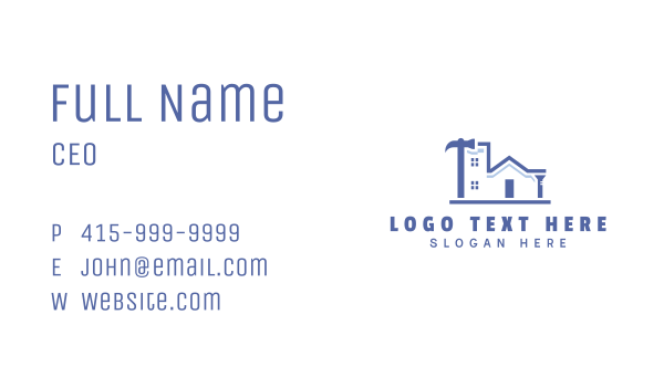Hammer Nail Home Builder Business Card Design Image Preview