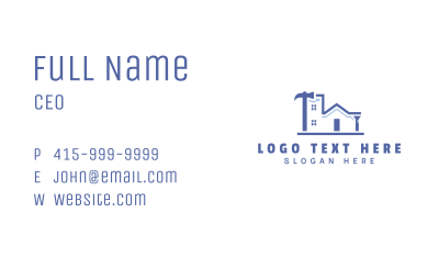 Hammer Nail Home Builder Business Card Image Preview