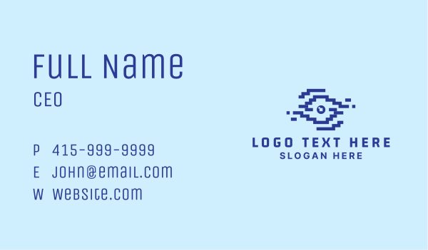 Pixel Eye Digital Business Card Design Image Preview