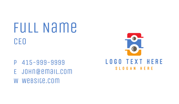 Colorful Speaker Business Card Design Image Preview