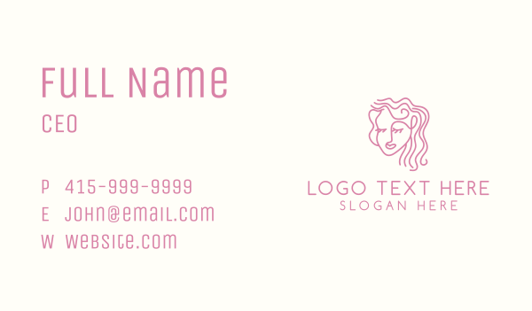 Woman Beauty Hairdresser Business Card Design Image Preview