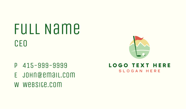 Golf Course Sports Caddie Business Card Design Image Preview