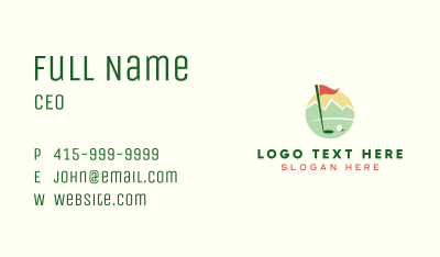Golf Course Sports Caddie Business Card Image Preview