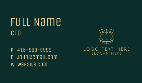 Luxury Diamond Shield Business Card Design Image Preview
