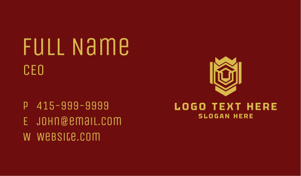 Gold Housing Emblem  Business Card Design Image Preview
