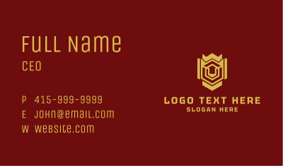 Gold Housing Emblem  Business Card Image Preview