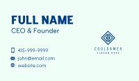 Creative Blue Diamond  Business Card Design