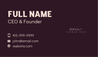 Elegant Firm Wordmark  Business Card Image Preview