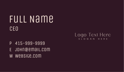 Elegant Firm Wordmark  Business Card Image Preview