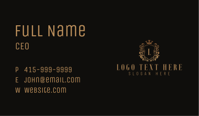 Crown Royalty Shield Business Card Image Preview