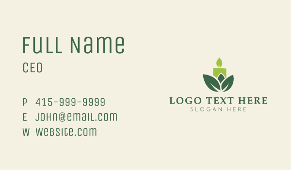Eco Candle Fire Business Card Design Image Preview