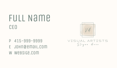 Feminine Artist Lettermark Business Card Image Preview