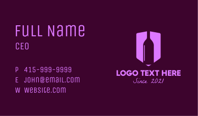 Winery Shield Emblem  Business Card Image Preview
