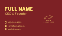 Minimalist Golden Bull Business Card Image Preview