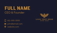 Gold Medieval Eagle Business Card Preview