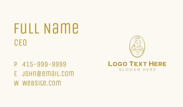 Jewelry Queen Portrait Business Card Design Image Preview