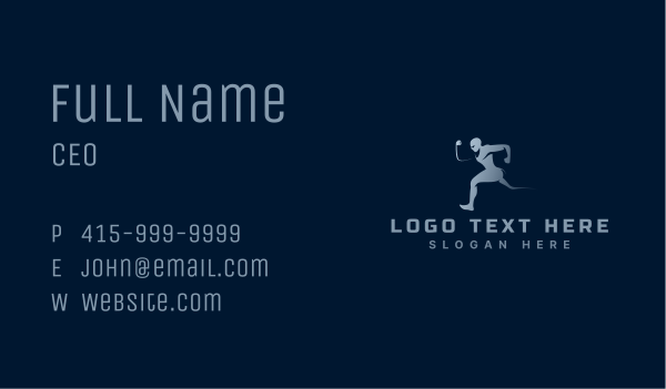 Running Athlete Man Business Card Design Image Preview