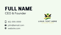 Jamaica Flag Leaf Business Card Image Preview