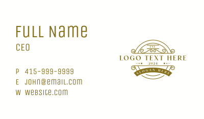 Premium Ornamental Crest Business Card Image Preview