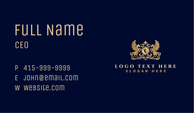 Luxury Pegasus Shield  Business Card Image Preview