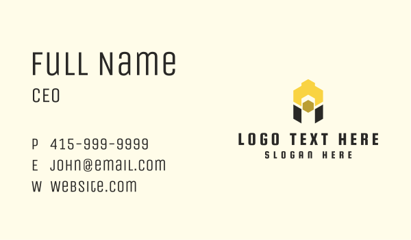 Geometric Wrench Bolt Business Card Design Image Preview