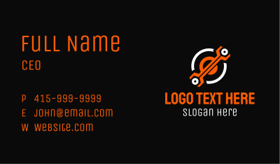 Tech Wrench Tool  Business Card