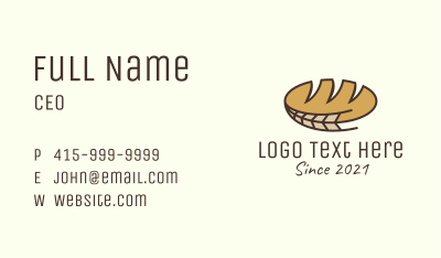 Bread Wheat Bakery Business Card Image Preview