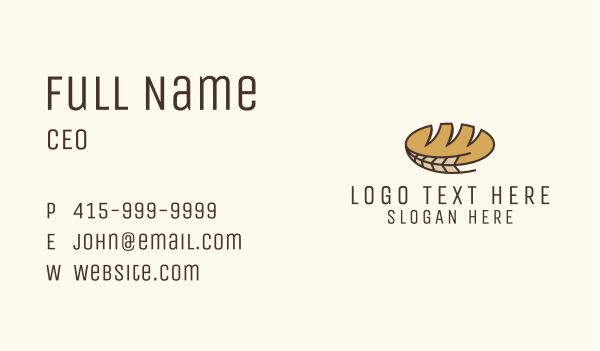 Bread Wheat Bakery Business Card Design Image Preview